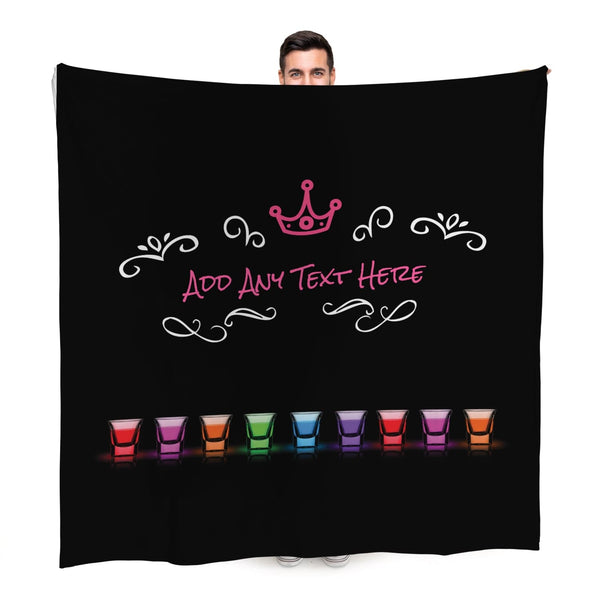 Personalised Colourful Shots - Fleece Blanket Throw