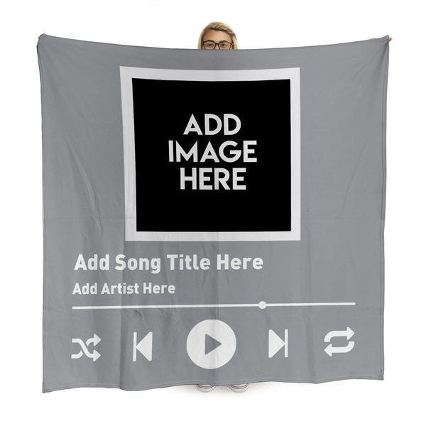 Personalised Song Photo Blanket - 1 Photo - Personalised Fleece