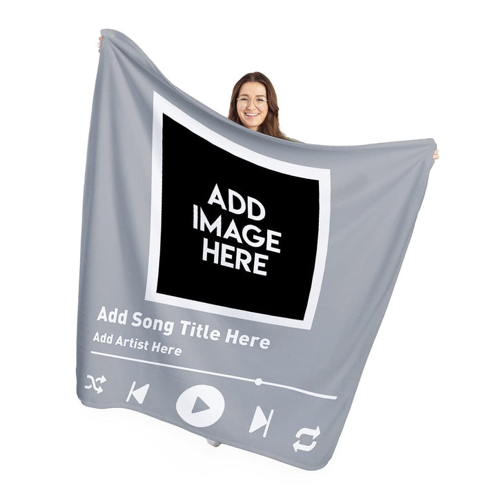 Personalised Song Photo Blanket - 1 Photo - Personalised Fleece