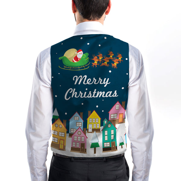 Santa Dropping Presents - Novelty Costume Fancy Dress Waistcoat ( 4 sizes available )