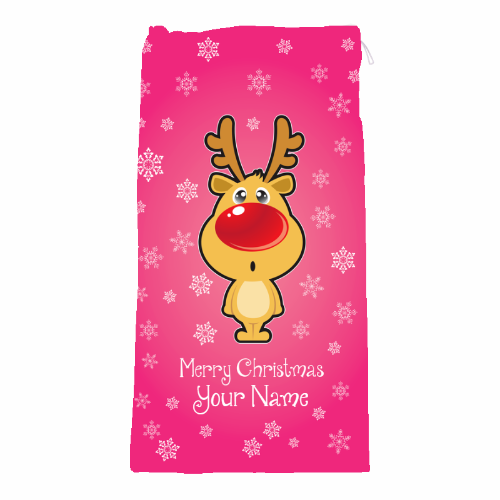 Reindeer - 4 Colours - Giant Personalised Santa Sack