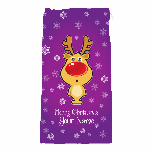 Reindeer - 4 Colours - Giant Personalised Santa Sack