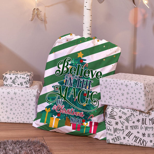 Personalised - Magic of Xmas - Green - Santa Sack