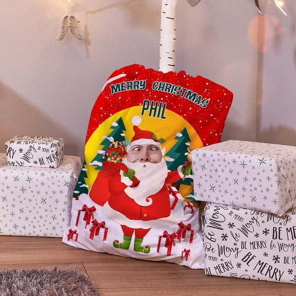 Personalised - Sunrise Santa - Santa Sack