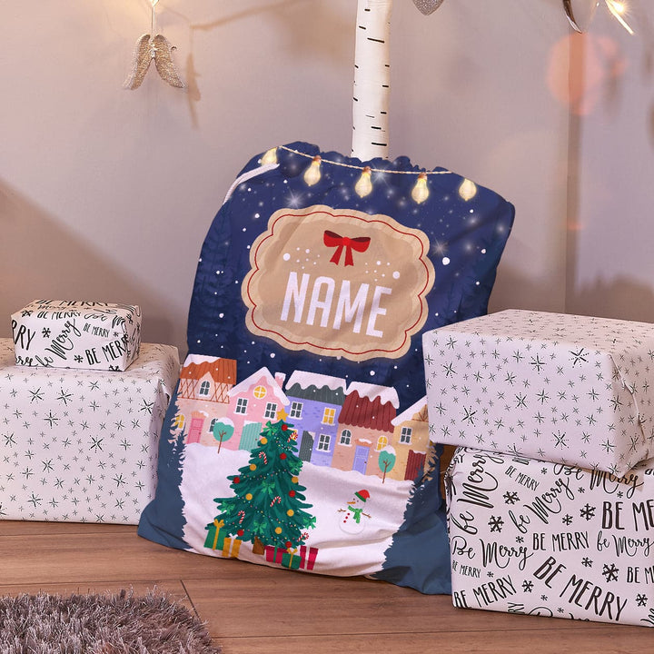 Personalised - Xmas Village - Santa Sack