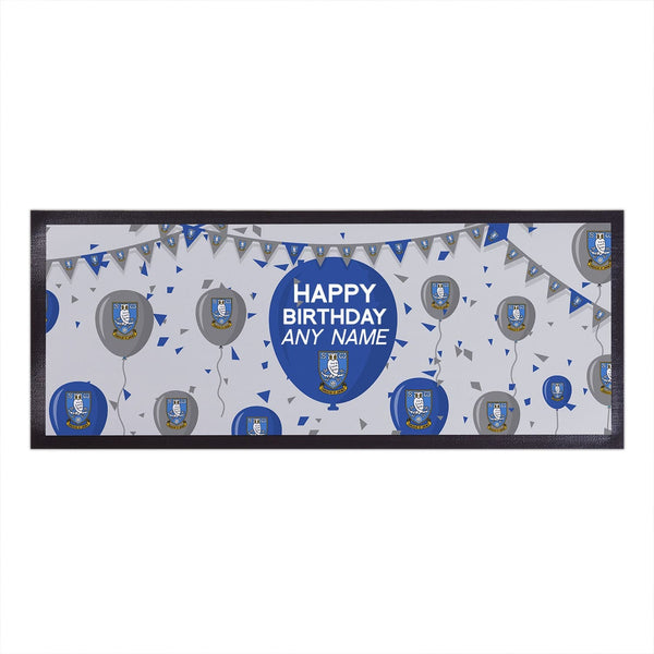 Sheffield Wednesday FC - Balloons Personalised Bar Runner - Officially Licenced