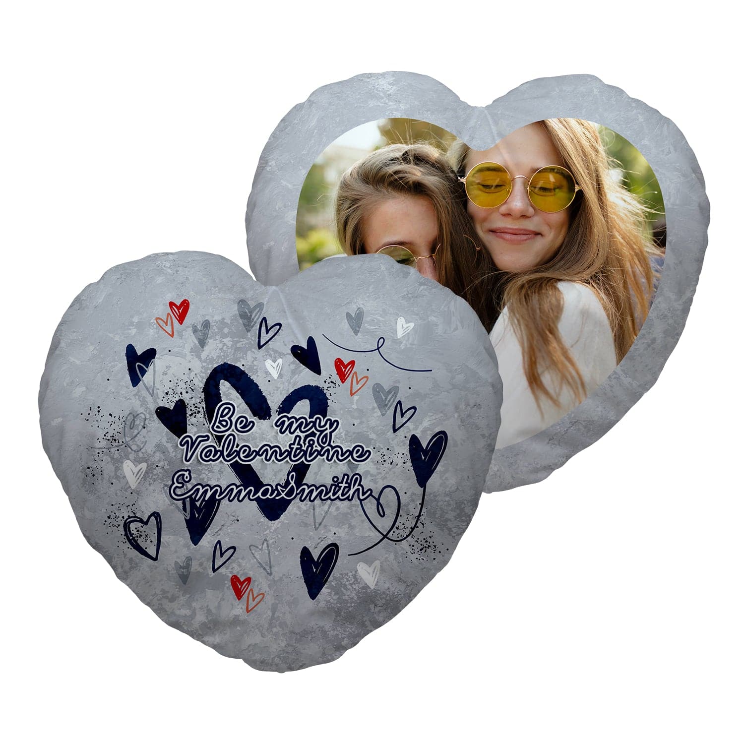 Grey love heart cushion best sale