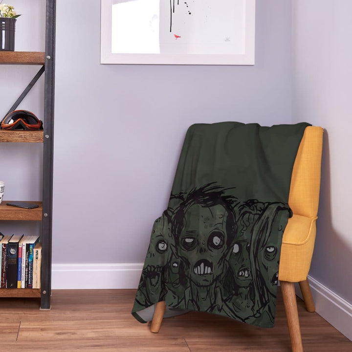 Sketched Zombie - Halloween Fleece Throw