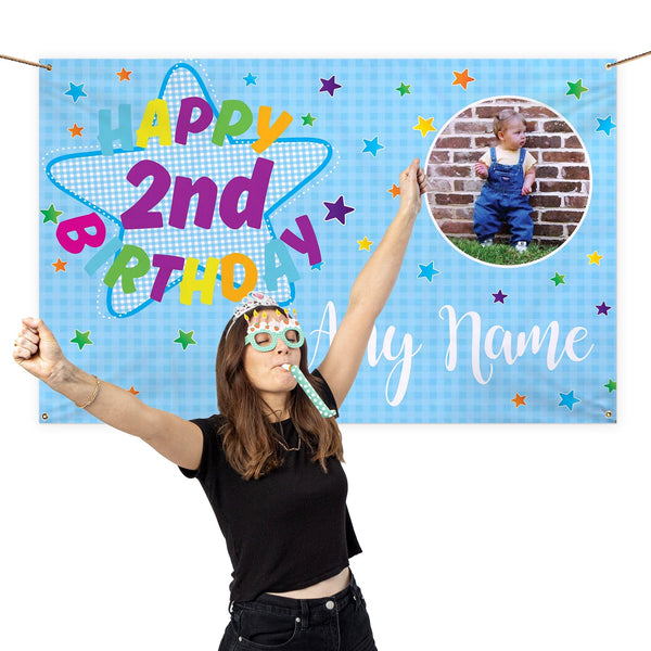 Kids Happy Birthday Photo Banner