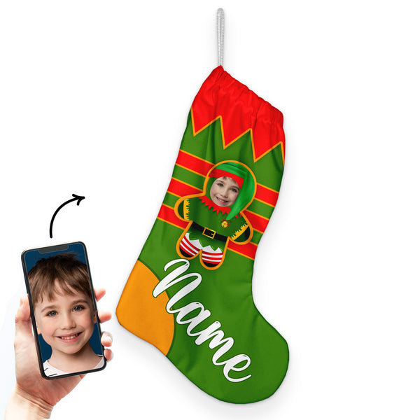 Mini Elf - Personalised Photo Christmas Stocking