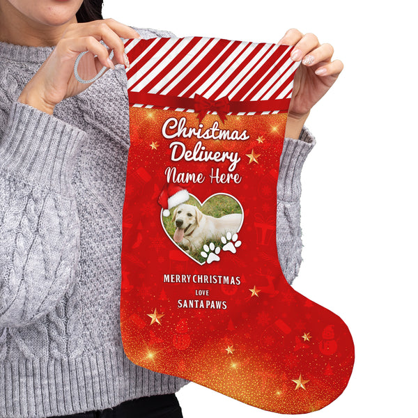 Santa Paws - Personalised Photo Christmas Stocking