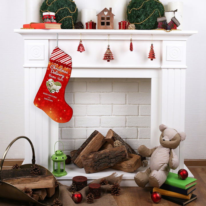 Santa Paws - Personalised Photo Christmas Stocking