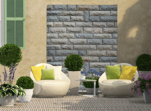 Stone Wall - Portrait Garden Banner - 61" x 79"