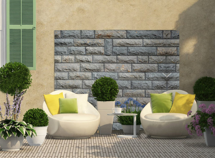 Stone Wall - Landscape Garden Banner - 79" x 61"