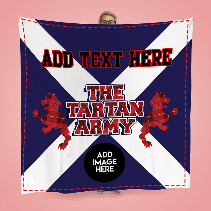 Personalised Scotland - Tartan Army - Fleece Blanket