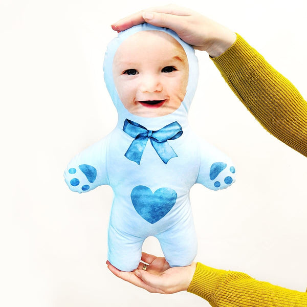 teddy blue mini me doll