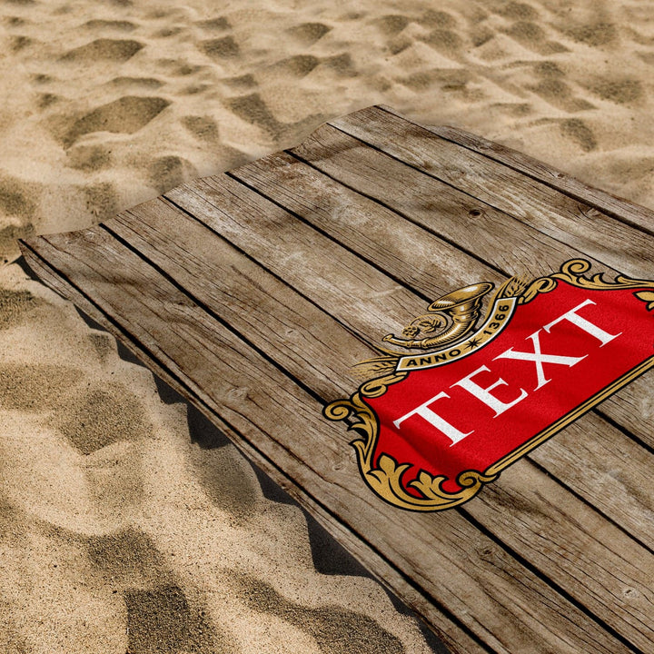 Personalised Beach Towel - Wood