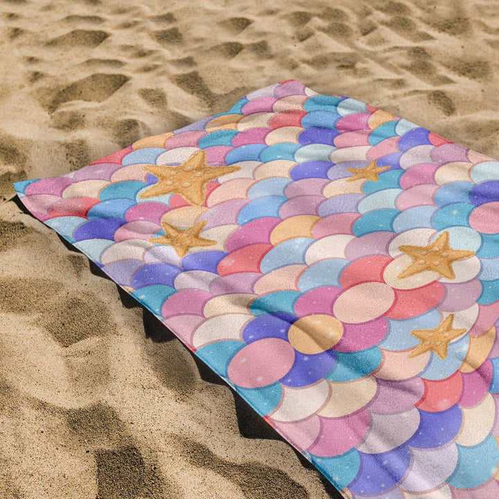 Personalised Beach Towel - Mermaid Scales