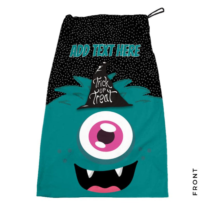 Blue Monster - Personalised Trick or Treat Bag