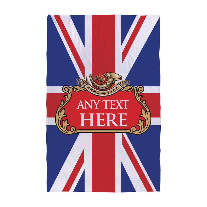 Personalised Beach Towel - Union Jack Beer Label