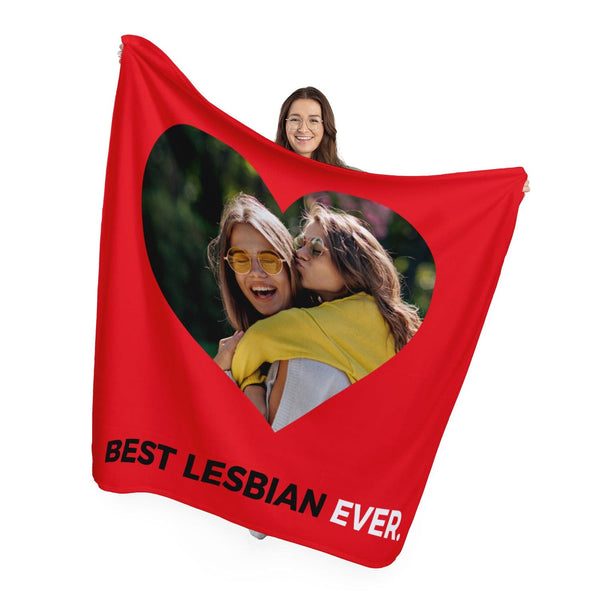 Best Lesbian Ever - Valentines Day - Personalised Photo Blanket