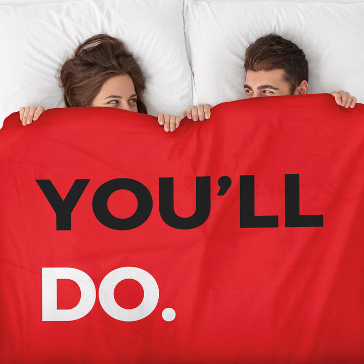 Personalised You'll Do Funny Valentines Day - Fleece Blanket Throw