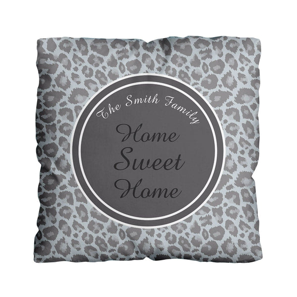 Grey Leopard Spot - Showerproof Garden Cushion