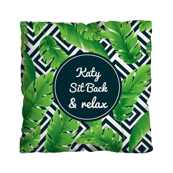 Jungle Geometric - Showerproof Garden Cushion