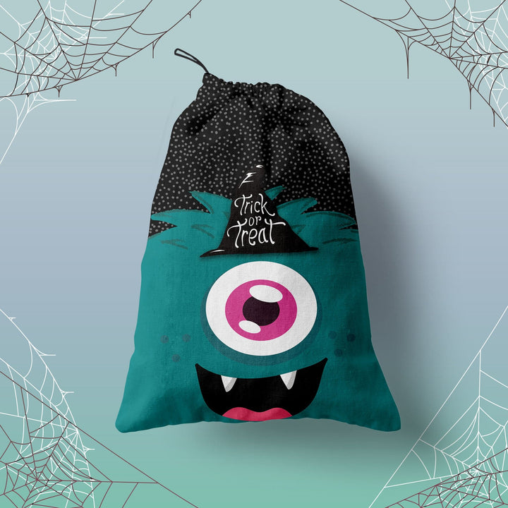 Blue Monster - Personalised Trick or Treat Bag Media 