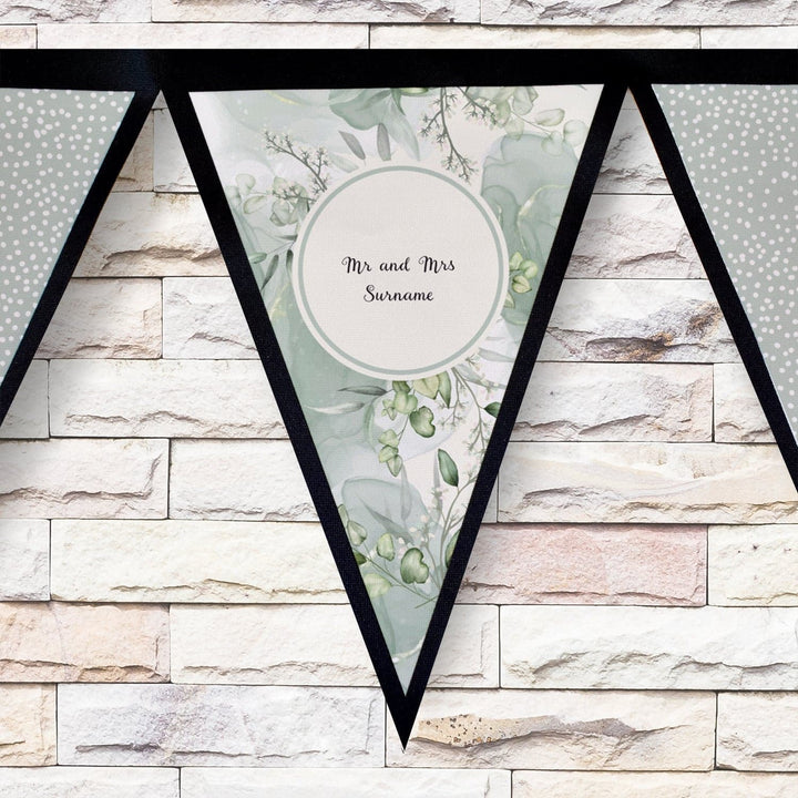 Personalised Green Wash - 3m Fabric Photo Bunting