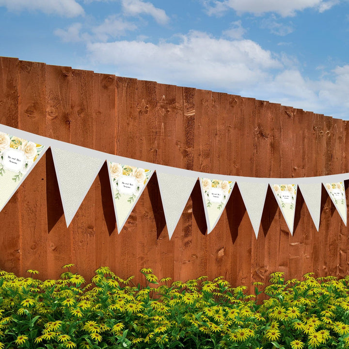 Personalised Yellow Floral - 3m Fabric Photo Bunting