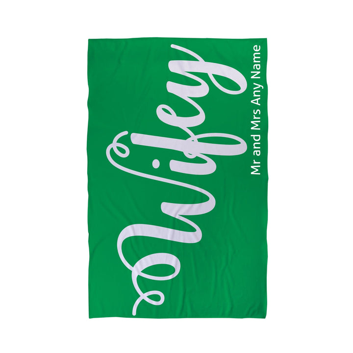 Personalised Mr and Mrs Beach Towel