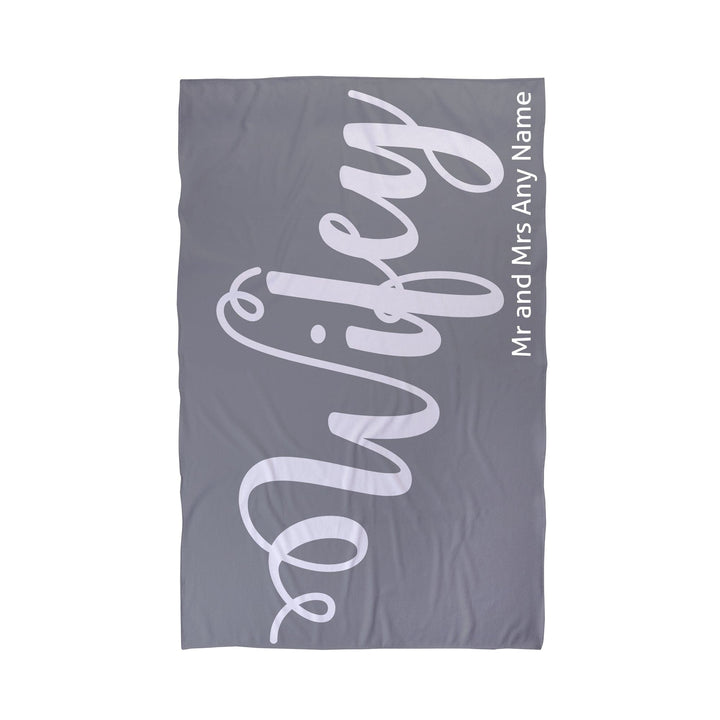 Personalised Mr and Mrs Beach Towel