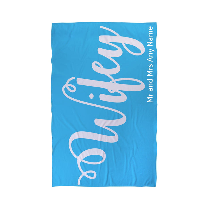 Personalised Mr and Mrs Beach Towel