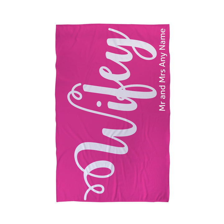 Personalised Mr and Mrs Beach Towel