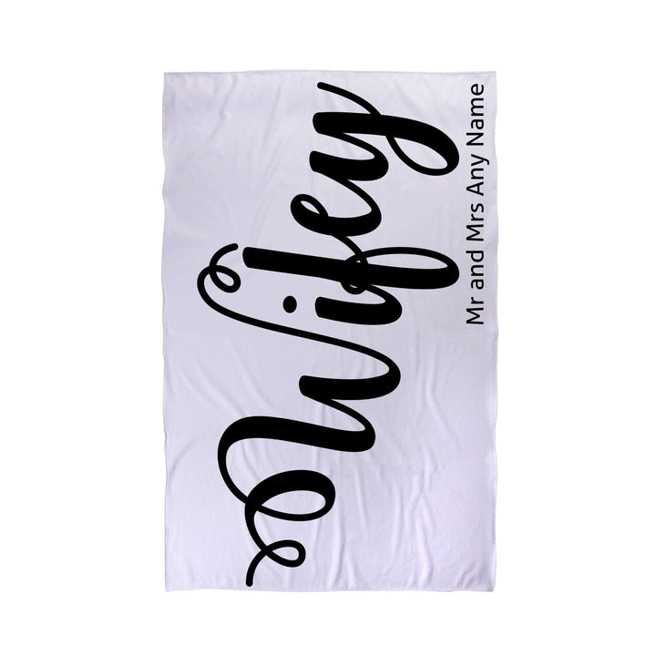 Personalised Mr and Mrs Beach Towel