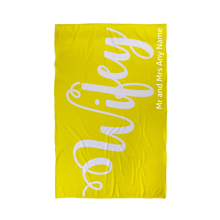 Personalised Mr and Mrs Beach Towel