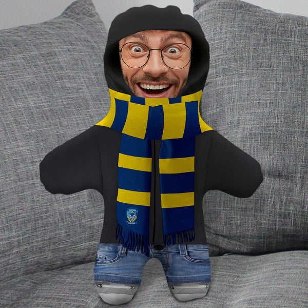 Warrington Wolves Hoodie Rugby Mini Me Photo Upload Cushion