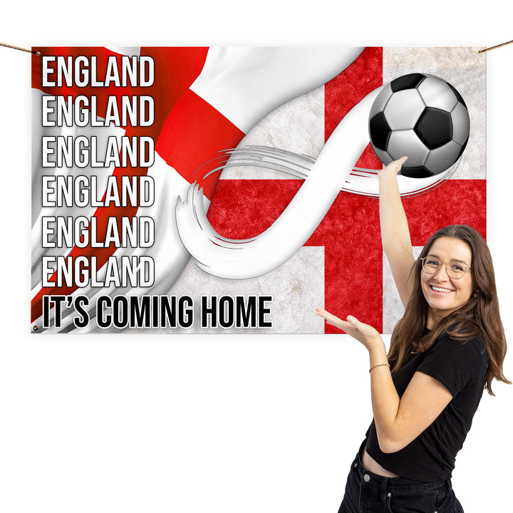 England Flag - World Cup - Personalised 5ft x 3ft Fabric Banner