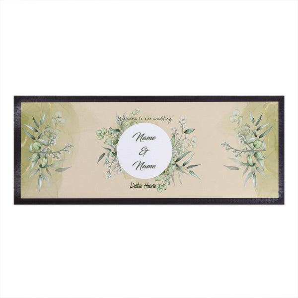 Personalised Bar Runner - Wedding Spring Greens