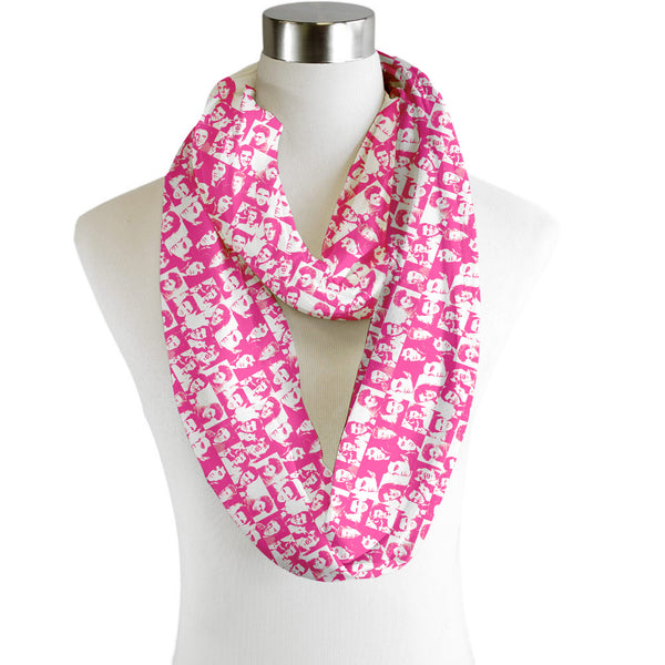 elvis - Pink - Scarf - Infinity  - Chiffon