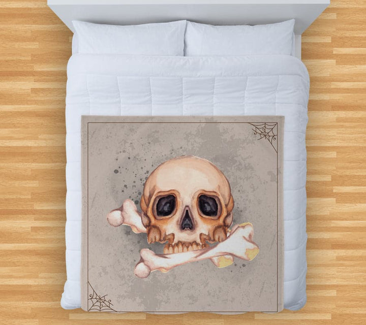 Skull and Bones - Halloween Fleece Throw