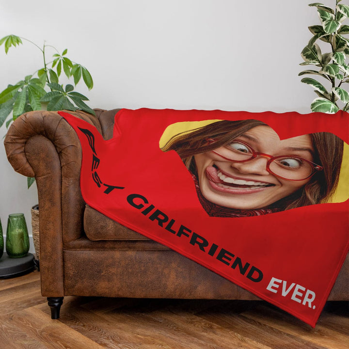 Best Girlfriend Ever - Valentines Gift - Personalised Photo Blanket