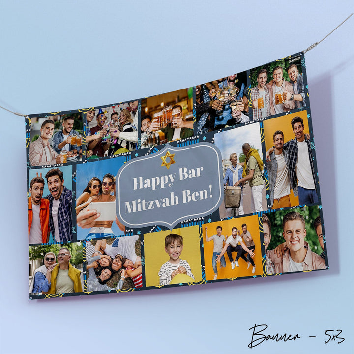 Custom Photo Bar Mitzvah Banner