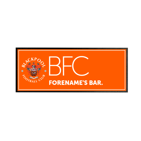 Blackpool FC Mono Crest Personalised Regular Bar Runner